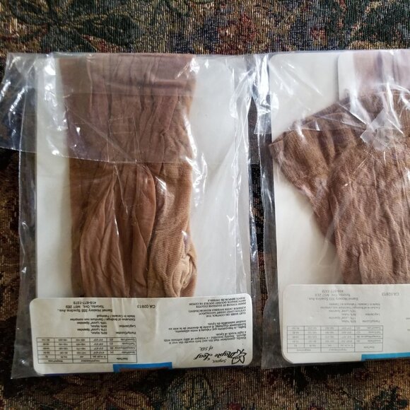 NWT. Control top, beige, sheer pantyhose, size B, 120 - 150 lb, 2 pairs. New. - Picture 3 of 4